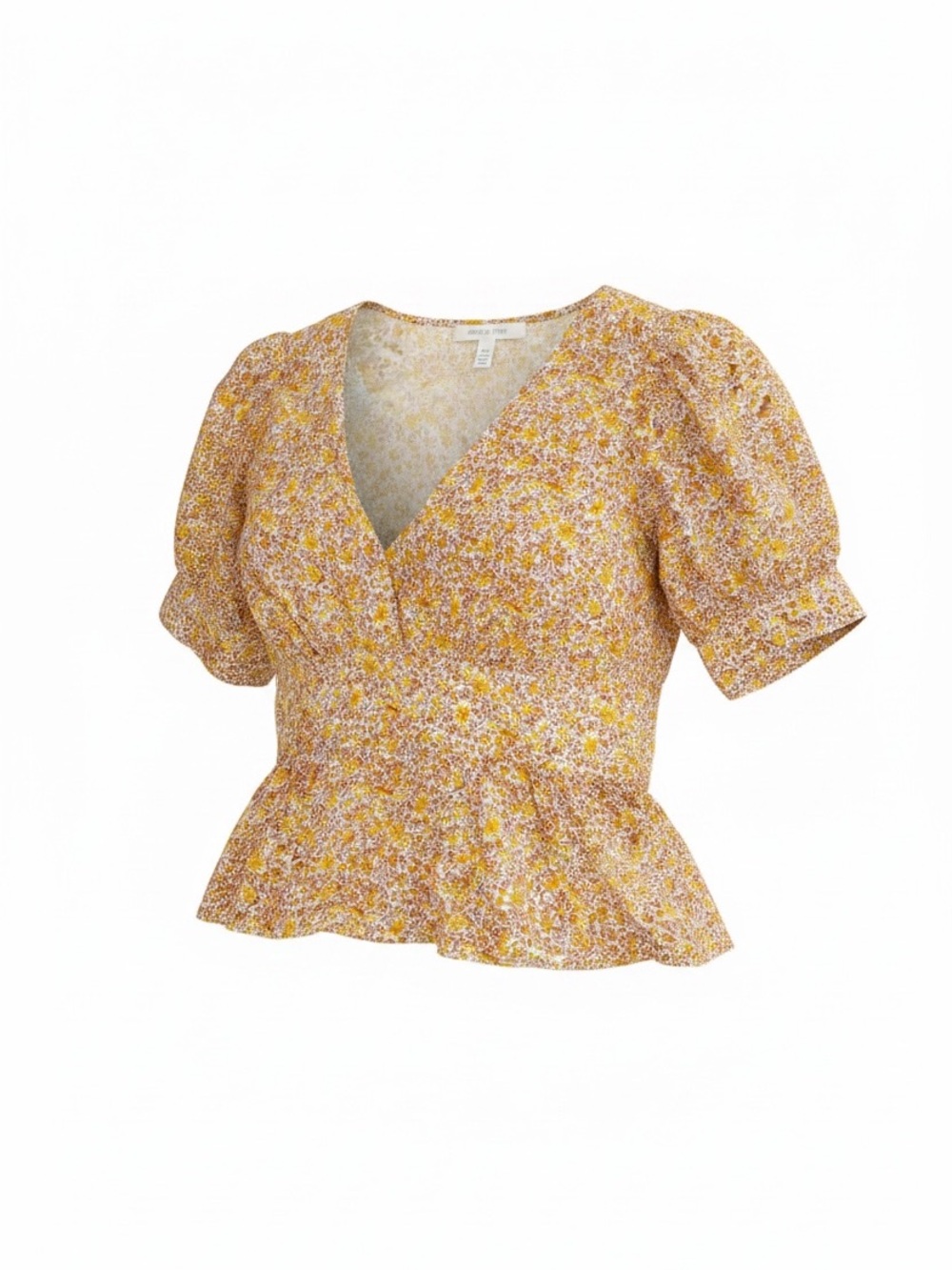J. Crew V-Neck Puff Sleeve Peplum Top - Size 10